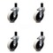 Service Caster 4 Inch Thermoplastic Rubber Wheel 1-1/2 Inch Expanding Stem Caster SCC, 4PK SCC-EX05S410-TPRS-112-4 - alternate 1